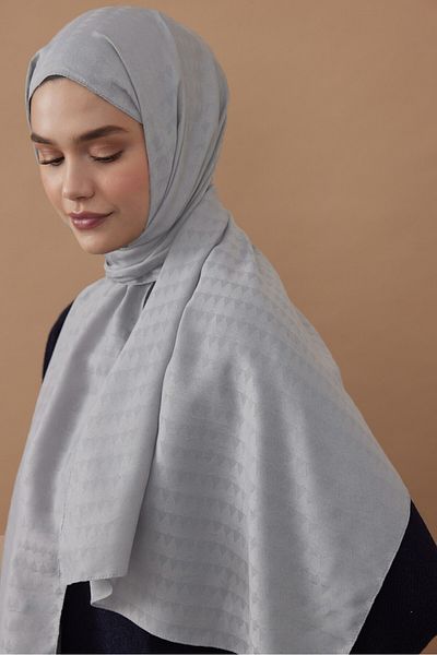 Modakaşmir Şal cu model triunghi din seria Soft Jacquard