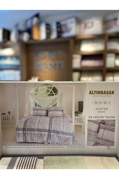 Altınbaşak Cotton Foster Shadows Single Duvet Cover Set