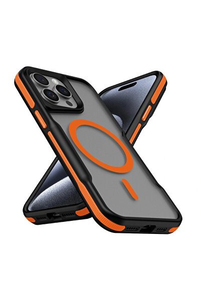 Redclick Apple iPhone 15 Pro Max Kılıf Magsafe Şarj Özellikli Military Airbag...