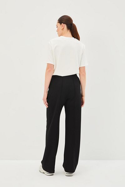 Allyco Ribbed Gold Button Detailed Regular Knitted Trousers