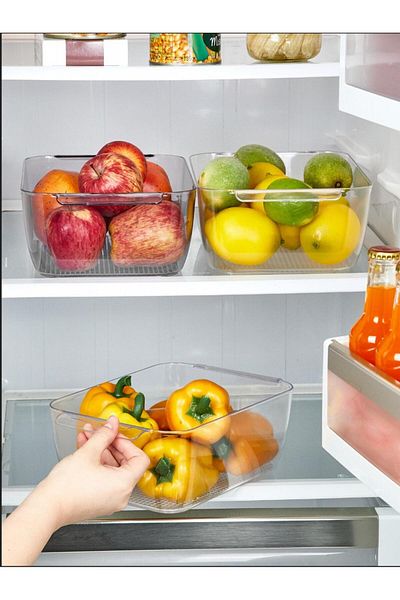 Harvey Clear Refrigerator and Cabinet Organizer - 2.4 Lt. 14X19X9 Cm. 1 Piece