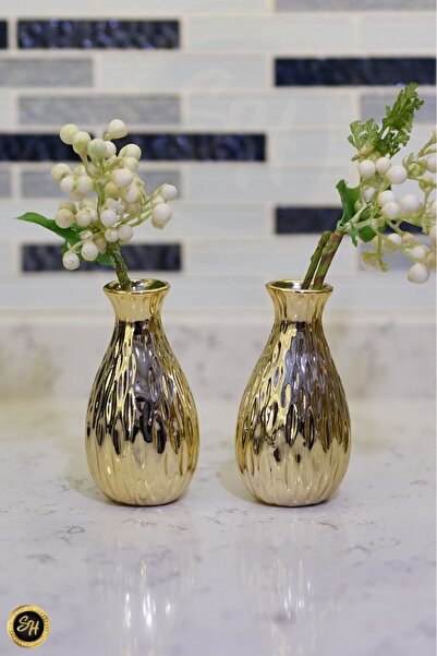 Snow Homs 1-adet Origami Desenli Vazo Gold Biblo Dekoratif Sunumluk Dekor