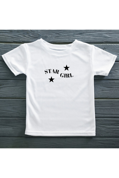 barsdepo Oversize kroj StarGirl Štampano majica, Oversize kroj unisex bela ma...