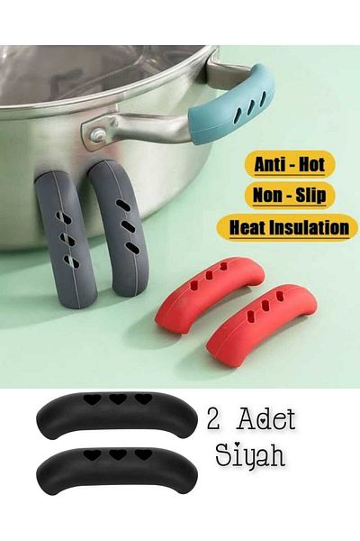 Mucha 7.5 X 2 cm Non-Heating Non-Slip Silicone Pot - Fireproof Non-Stick Lid Holder