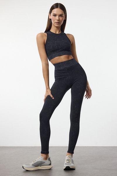 Trendyol Collection Full Length Dark Navy Seamless Sports Leggings - Twoaw20Ta0071