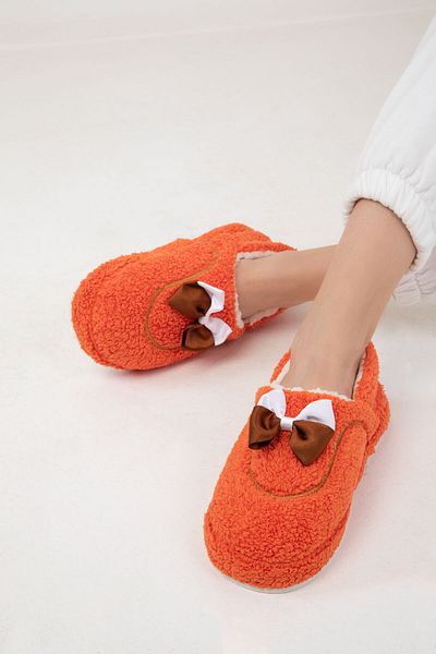 SOHO Orangefarbene Heimstiefel für Damen – Modell 20072