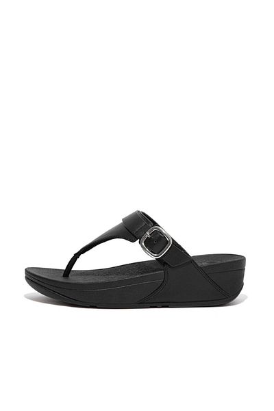 Fitflop صندل من الجلد الأسود قابل للتعديل من Lulu