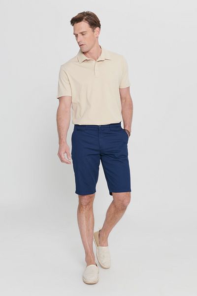 ALTINYILDIZ CLASSICS Slim Fit Slim Fit Seersucker μοτίβο σορτς με πλαϊνές τσέπες