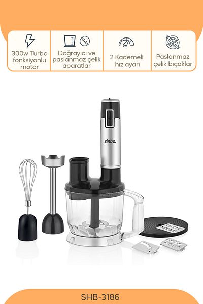 Sinbo SHB-3186 5-Function Hand Blender Set