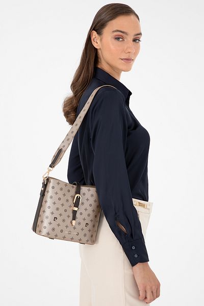Pierre Cardin Geantă de umăr pentru femei Monogram auriu 05PC24K24104