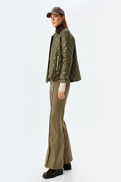 Koton Khaki Plaid Patterned Women's Jeans - 5Wak40053Ew