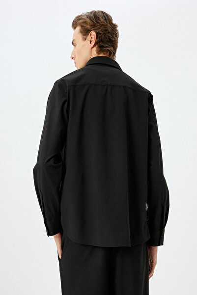 Koton Мъжка черна риза 5Wam60075Hw