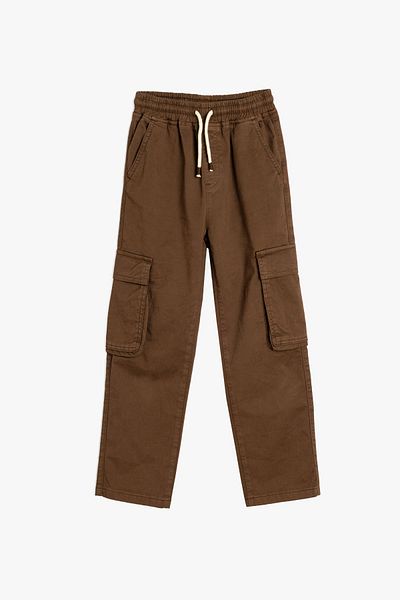 Koton Kids Cargo-Jeans für Jungen mit Taschendetail aus Baumwolle 5wkb40023td Braun