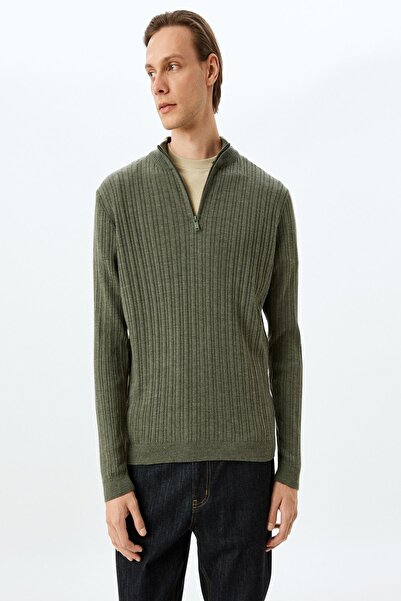 Koton Men's Khaki Sweater - 5Wam70019Ht