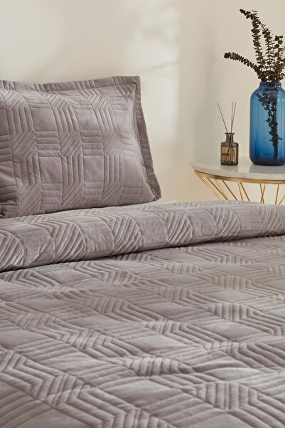 Karaca Home Sally Çift Kişilik Yatak Örtüsü Seti Gri