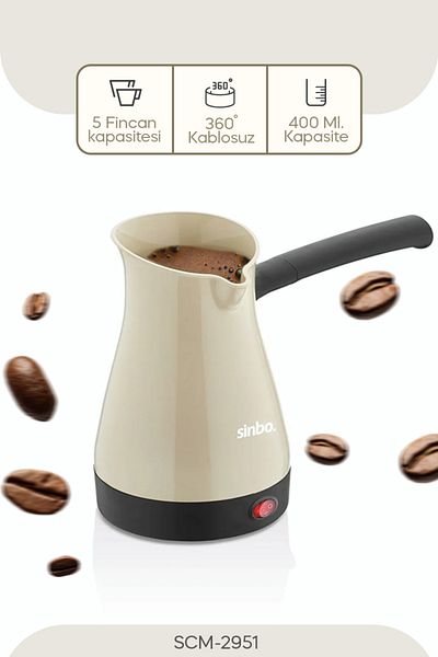 Sinbo SCM-2951 Turkish Coffee Machine - Cream Color