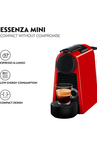 Nespresso Essenza Mini coffee machine by Nespresso, Red - UAE Version