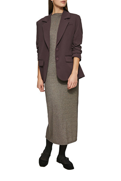 QS by s.Oliver Long, Sleeveless Dress with Glitter Effect