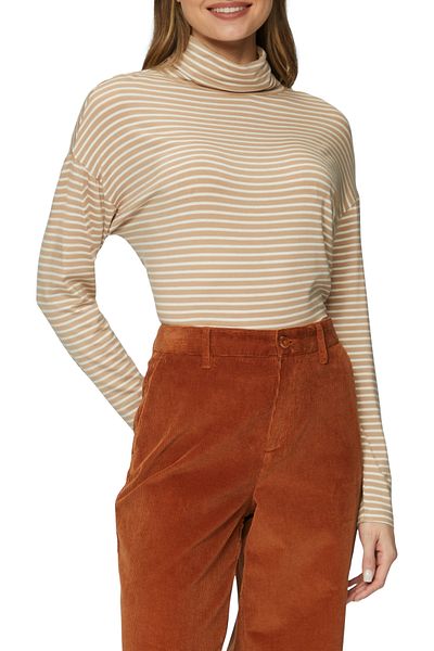 s.Oliver Tortuga-Ausschnitt – gestreiftes Jersey