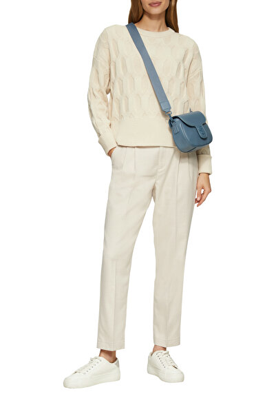 s.Oliver Pletený svetr, výstřih, směs bavlny, oversized