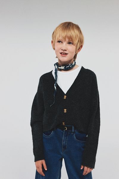 name ıt YorK-522-007 Dětský denní pletený krátký kardigán v krabici s číslem modelu