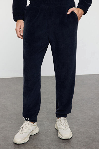 Trendyol Collection Σετ αθλητικής φόρμας Navy Blue Anti-pilling Oversize Fleece - TMNAW25EM00002