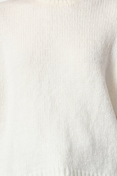 Trendyol Collection Πλεκτό πουλόβερ εκρού με μαλακή υφή - TWOAW25KZ00021