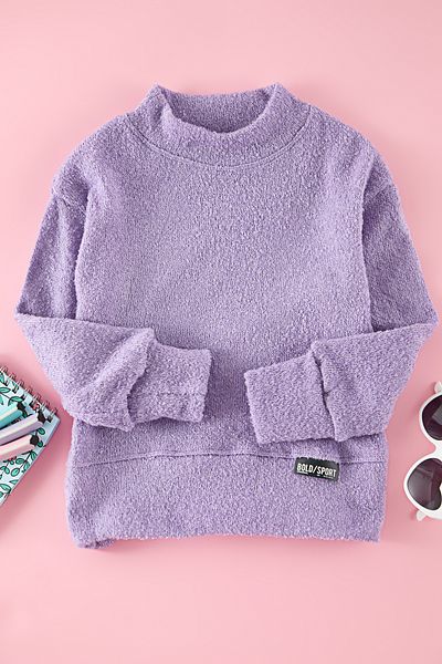 TRENDYOLKIDS Pulover de tricotaj pentru fete liliac TKDAW25KZ00002