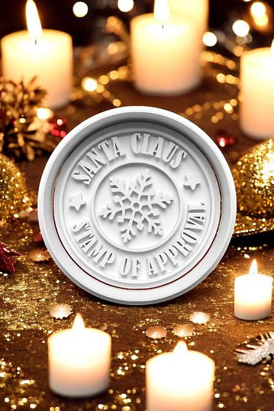 Hobist Santa Claus Stamped Christmas Cookie Mold and Candy Plasticine Mold