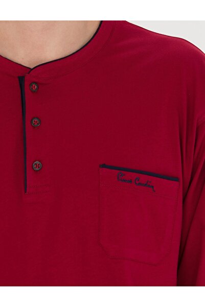 Pierre Cardin Erkek Bordo  Penye  Pijama Takımı Kutulu Damat Çeyiz Seti R.O.2.0.0.Z.E.0.0.L.T.