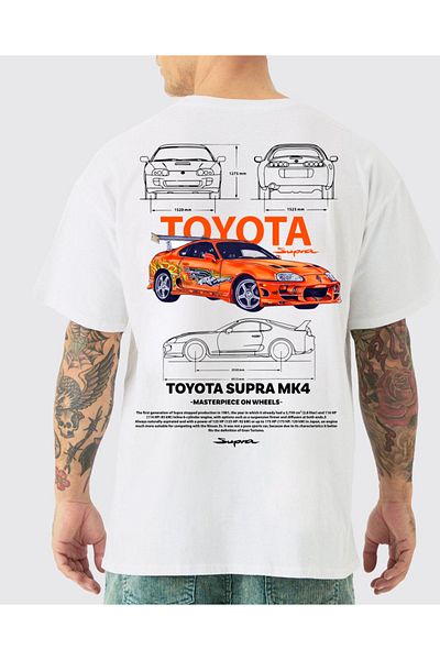 Uniquetex Μπλουζάκι VEK Oversize Car Printed - Spra