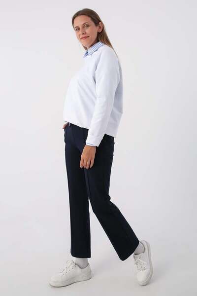 ALLDAY Navy Blue-Large Size Pocket Sweatpants