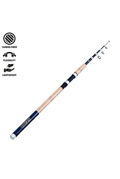 Genel Markalar Teleskopik Karbon Spin Olta Kamışı - 300cm 40/80 Gr - Mantar Sap - Ocean