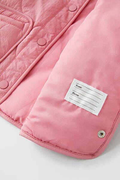 Little Bloom Kız Çocuk Kapitoneli Pembe Mont