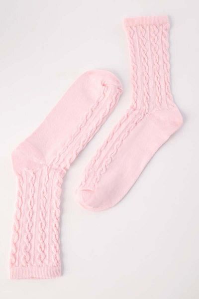 ALLDAY Pink-White-Pink 3-Piece Socks Set
