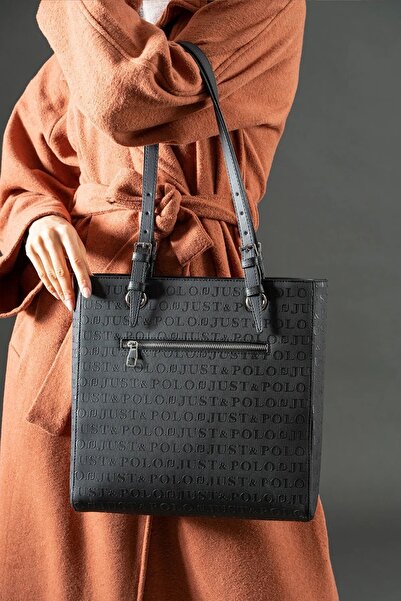 Just Polo New Season Black Shoulder and Hand Bag Medium Size