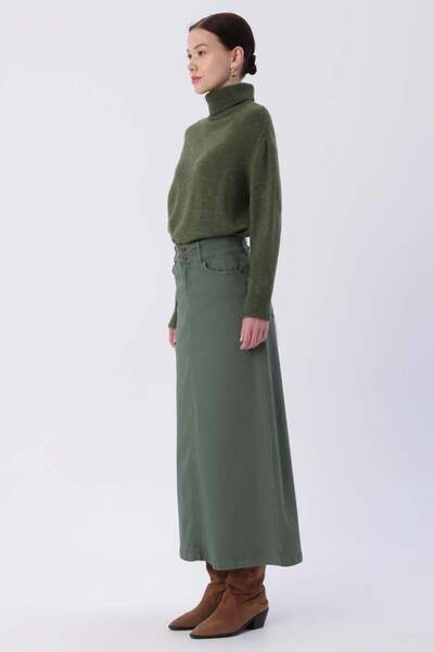ALLDAY Green-Classic 5 Pocket Skirt