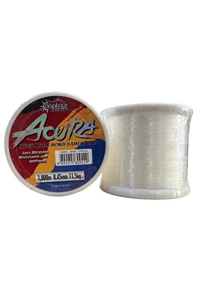 CAPTAIN Acura 1.000mt 0.45mm Monofilament Bobin Misina Beyaz