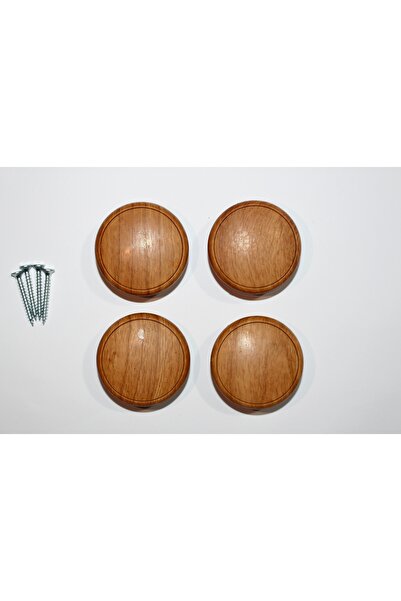 sesa aksesuar مقبض زر آريس، خشب الجوز الداكن، 4 قطع