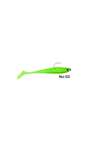 CAPTAIN Dagi Duck Shad 9cm Jig Head 17gr Modifiyeli Hazır Silikon Yapay Yem N...