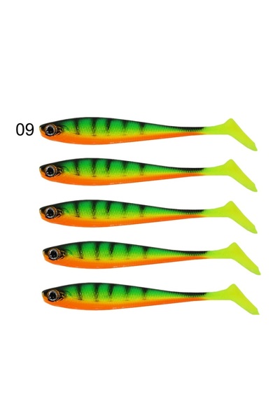 CAPTAIN 3587 Dagi Duck Shad 9cm 7gr Levrek Silikonu 5'li Paket Suni Yem No:09