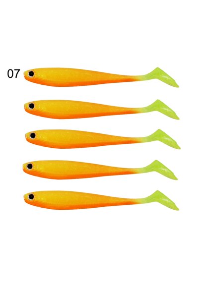 CAPTAIN 3587 Dagi Duck Shad 9cm 7gr Levrek Silikonu 5'li Paket Suni Yem No:07