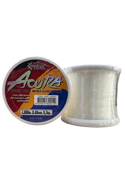 CAPTAIN Acura 1.000mt 0.40mm Monofilament Bobin Misina Beyaz