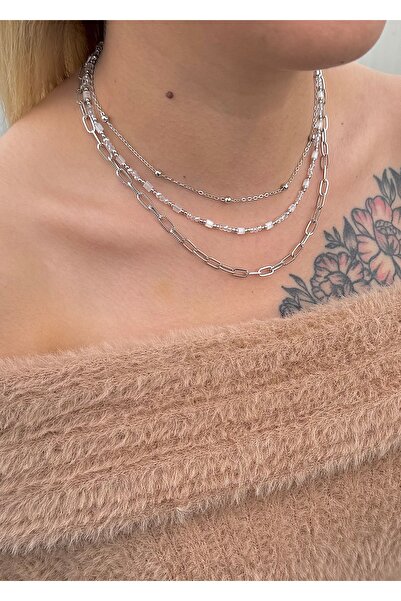 takıtarzım Kombin 3,lü küp kristal kadın kolye