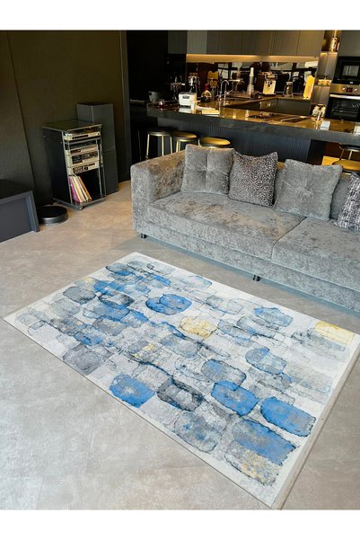 Rugs Modern Halı Barcelona Collection Modern Decorative Carpet with Abstract ...