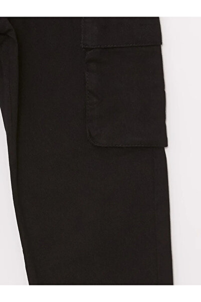 LC Waikiki Lcw Kids Siyah Beli Lastikli Erkek Çocuk Kargo Jogger Pantolon