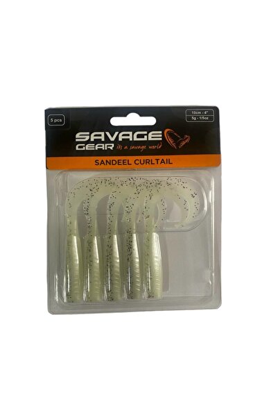 Savage Gear Lb Sandeel Curltail 10cm 5gr Silikon Yem(GLOW)