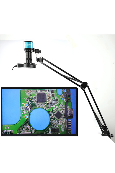 ShopFast 150X Lens Endüstriyel Mikroskop Katlanabilir Tutucu 56 Led Kameralı ...