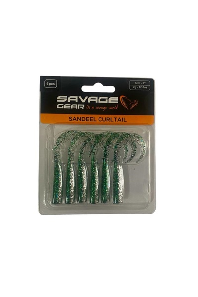 Savage Gear Lb Sandeel Curltail Silikon Yapay Yem 7cm 2gr 6 Adet Baby Mack