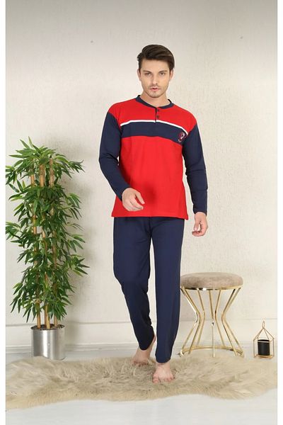 Free Beka Men's Long Sleeve Pajama Set Interlock Fabric